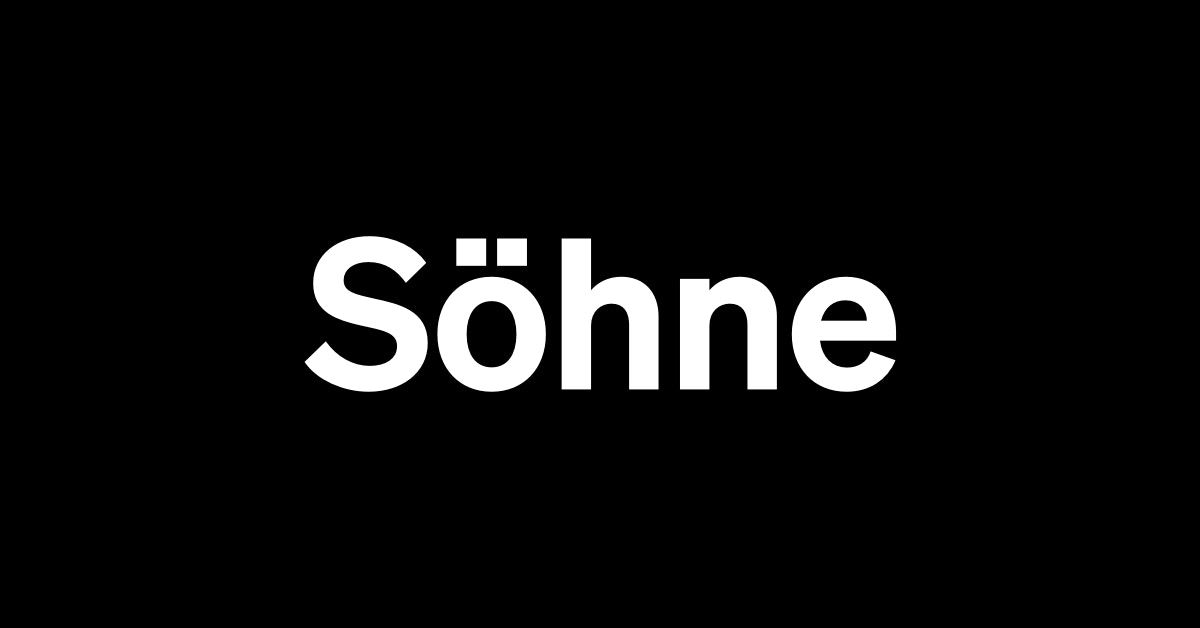 Söhne fonts · Klim Type Foundry