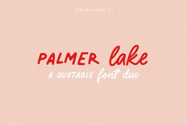 Palmer Lake | A Quotable Font Duo | Jen Wagner Co