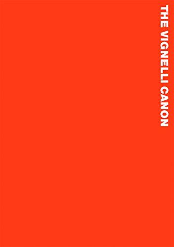 The Vignelli Canon: Massimo Vignelli: 9783037782255: Amazon.com: Books