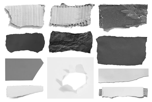 Ripped paper on white background | Premium Photo