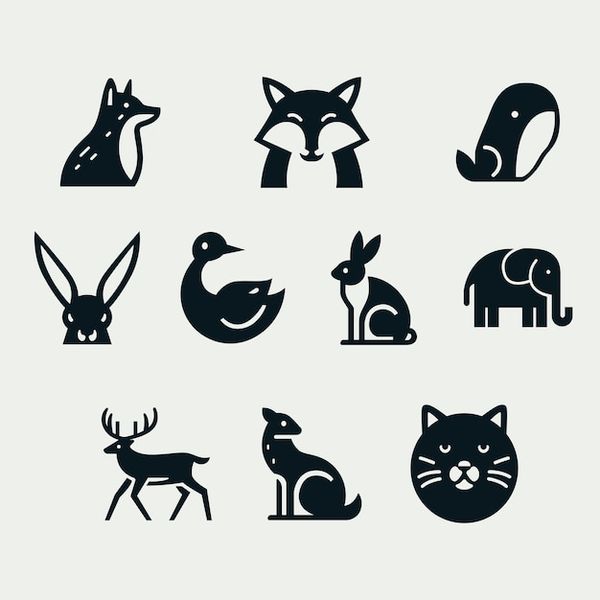 Free vector animal logo design vector illustration isolated design | Premium Vector