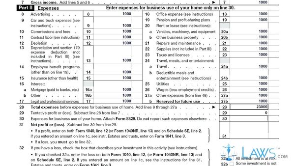 06 Schedule C example close up