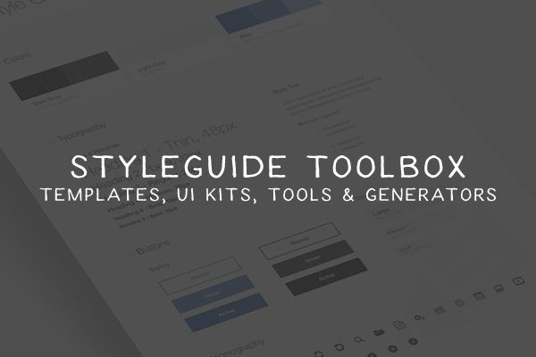 Styleguide Toolbox - Templates, UI Kits, Tools & Generators