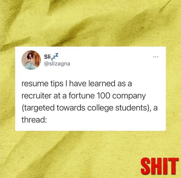 SHIT YOU SHOULD CARE ABOUT on Instagram: “For anyone applying for a new job in 2022!!! Shot @sliz…