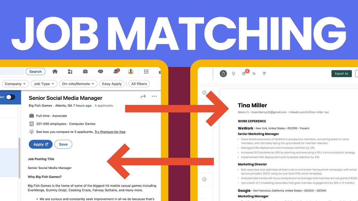 Teal: How to Tailor Your Resume to a Job Description | Job Matching Mode - YouTube