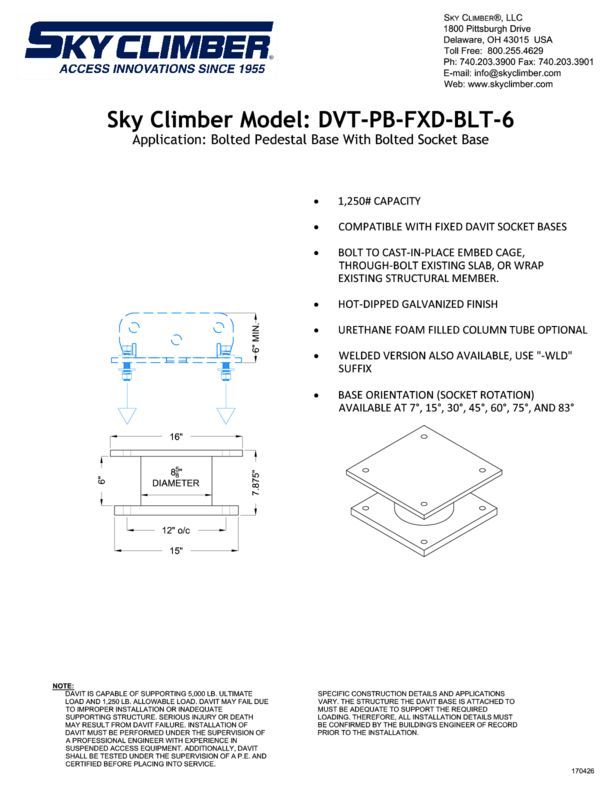 DVT-PB-FXD-BLT-6