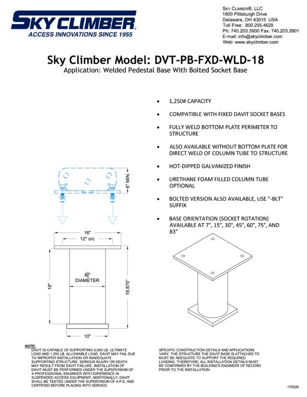 DVT-PB-FXD-WLD-18