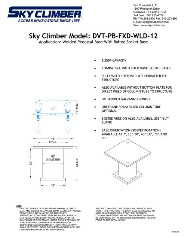 DVT-PB-FXD-WLD-12