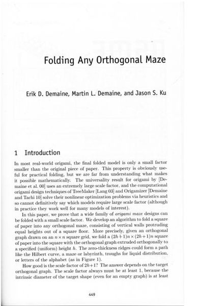 Demaine,Ku - Orthogonal-Maze