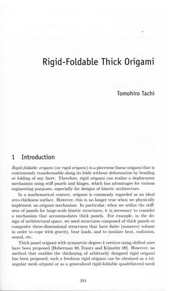 Tachi - Rigid Folding
