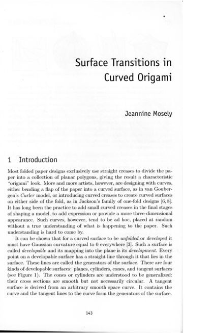 Mosely - Curved Origami