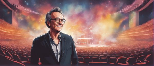 futurist keynote speaker gerd leonhard on big stage looking young and optimist