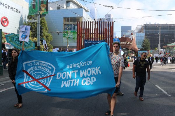 Protesters call on Salesforce to end contract with border patrol agency | TechCrunch