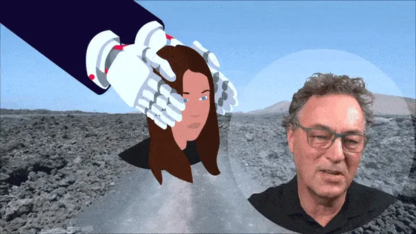 Human connected to machine_The Good Future_mmhmm Presentation_Futurist Gerd Leo