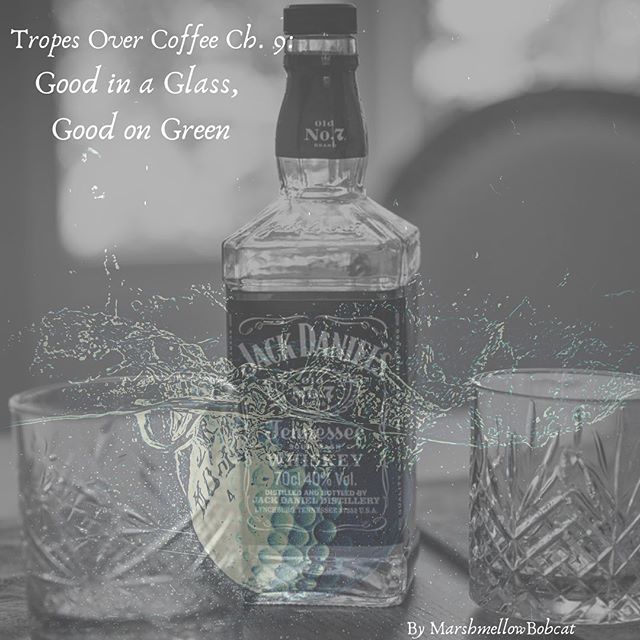 Art: Tropes Over Coffee: Good in a Glass, Good on Green by MarshmellowBobcat #vmficclub #vmfanfic #…