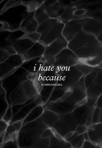 I Hate You Beacause