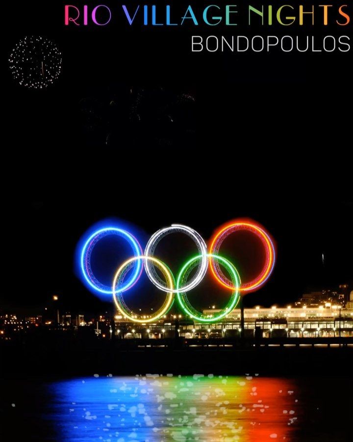 Art: Rio Village Nights by Bondopoulos . . . Veronica wins the first gold of the Rio Olympics for s…