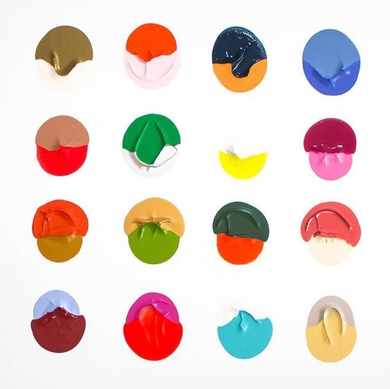 Looks like little tongues!! So fun. #colorspiration #brightandlight #paintdabs