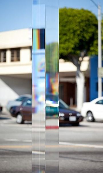 Untitled (Acrylic Column)  Robert Irwin, 1969-2011  acrylic  15' 6-1/2" x 9" x 3-1/2" (473.7 cm x 2…