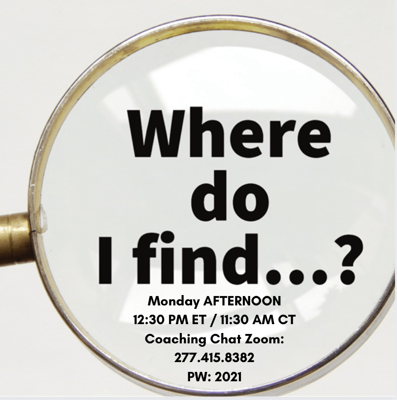 "Where do I find...?" - Part 2
