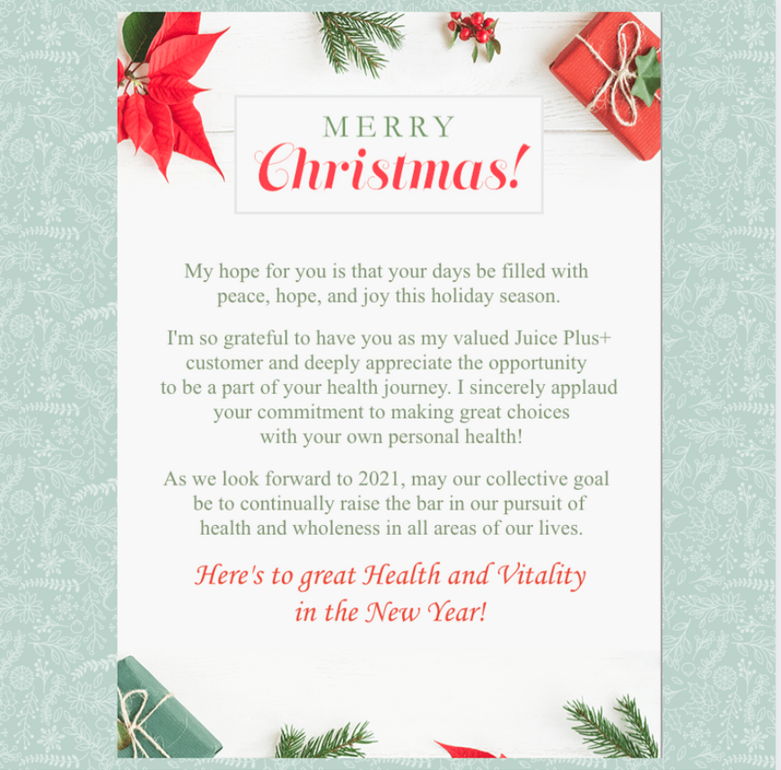 Christmas Letter 2020