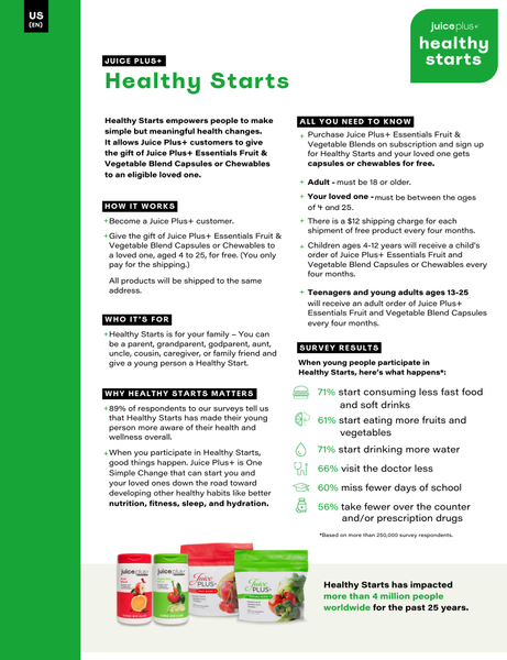 Healthy Starts Fact Sheet