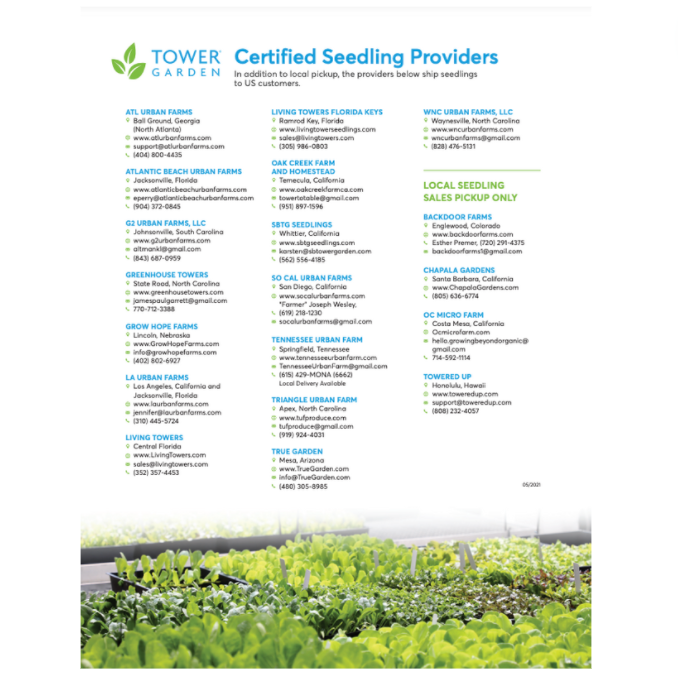 TG Seedling Providers