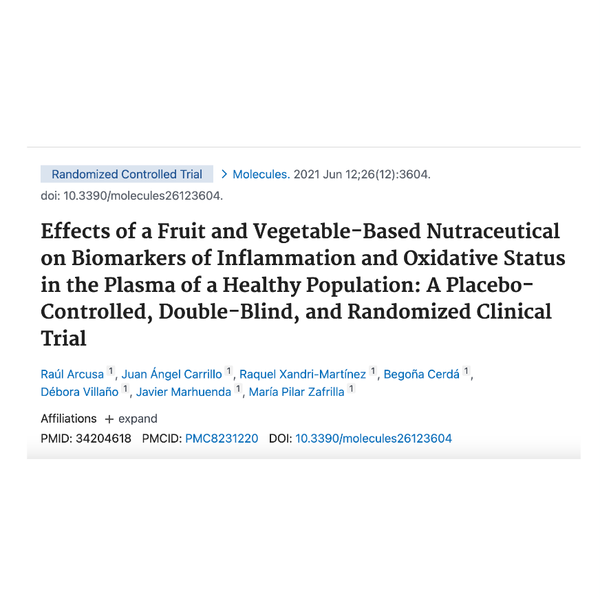 Effects of a Fruit & Vegetable-Based Nutraceutical