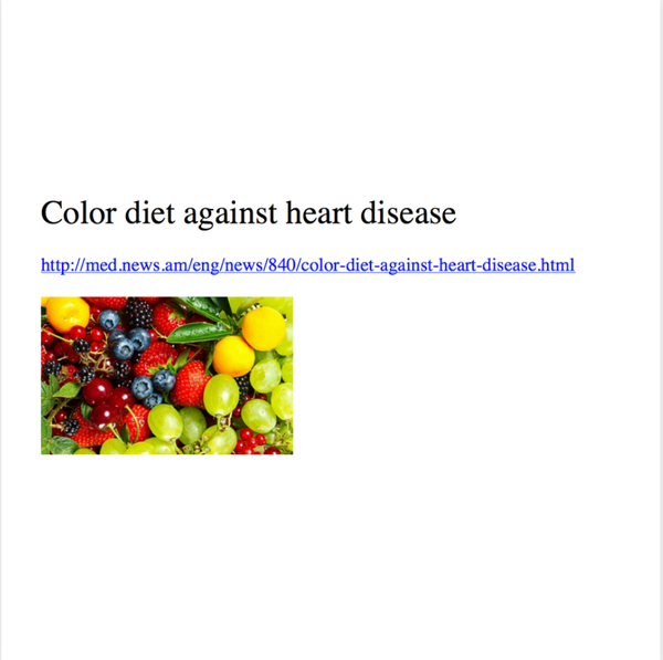 Color Diet Against Disease