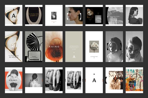 W–E studio and Decimal’s digital design system for Aaino mimics the tactility of print