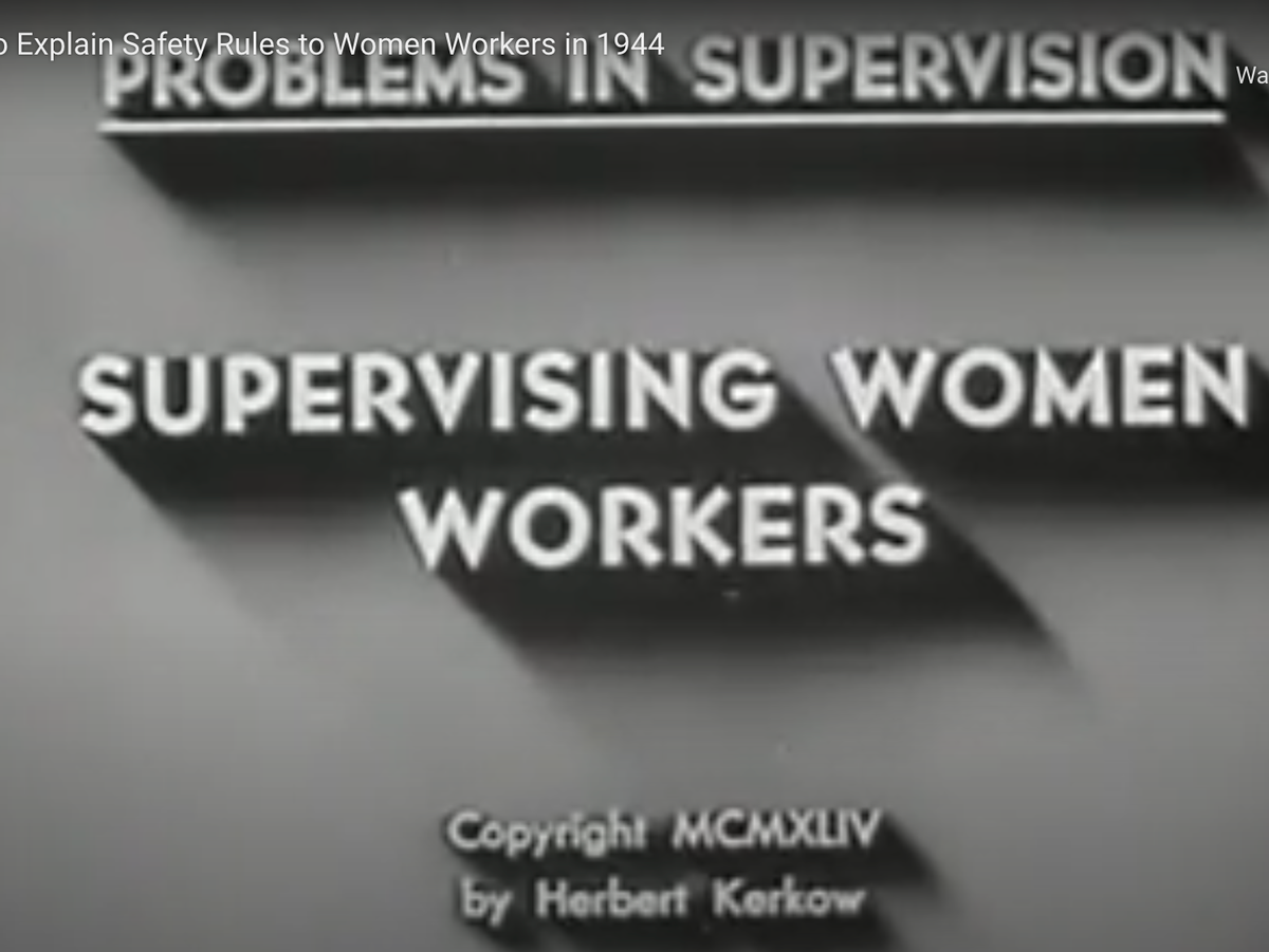 How to Explain Safety Rules to Women Workers in 1944 - YouTube
