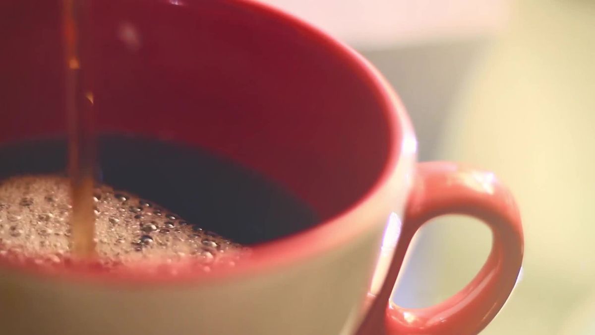 Pouring coffee