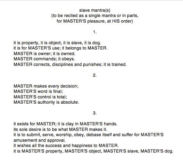 Slave Mantras