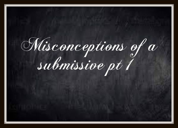 Misconceptions of a Submissive, Part 1