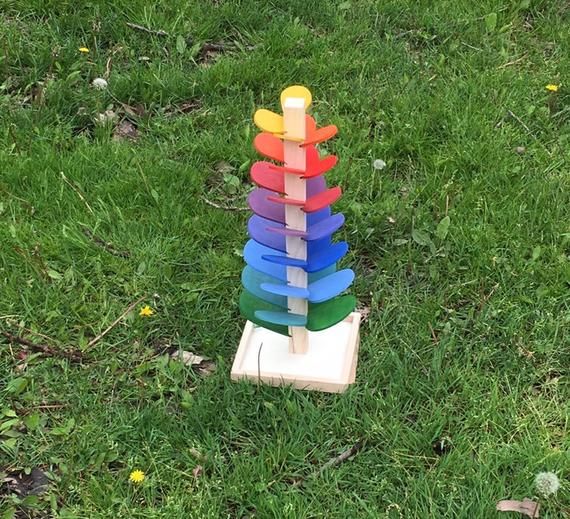 Wooden Marble Tree / Waldorf Toys / Wooden Tree Marble Ball | Etsy