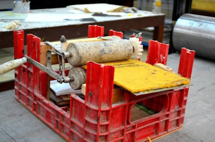 DIY Printing Press from a Modified Milk Crate - Make: