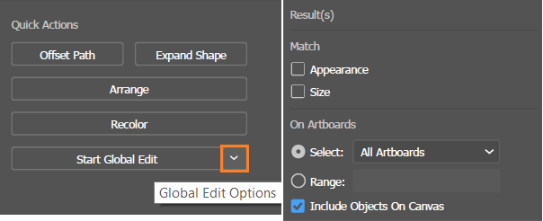 Editing similar shapes and objects globally