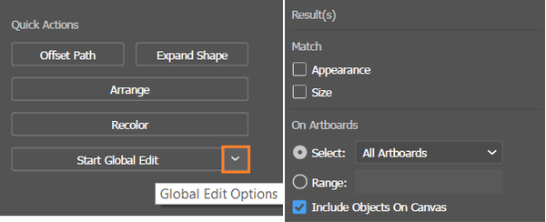 Editing similar shapes and objects globally