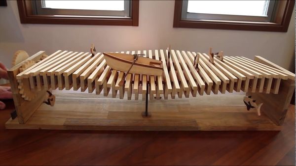 Kinetic wave sculpture - YouTube
