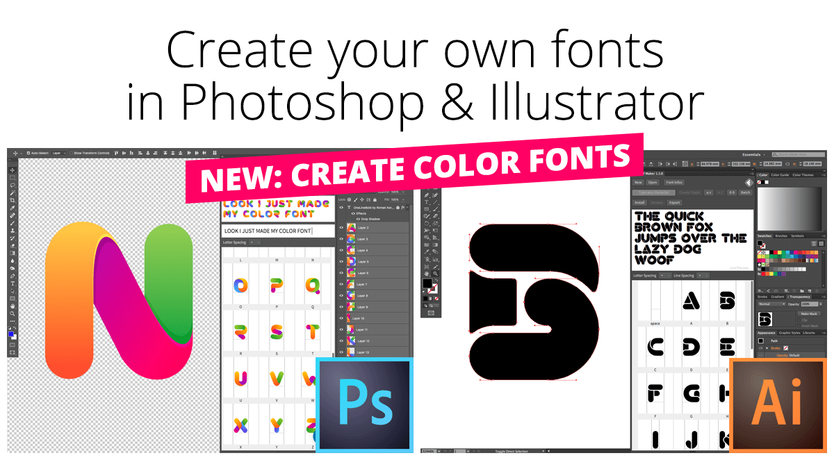 Fontself - Make your own fonts in Illustrator & Photoshop CC. The easiest font maker fro all creati…