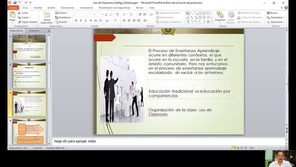 H526 - CLASSROOM COMO HERRAMIENTA FACILITADORA DEL PROCESO ENSEÑANZA-APRENDIZAJE