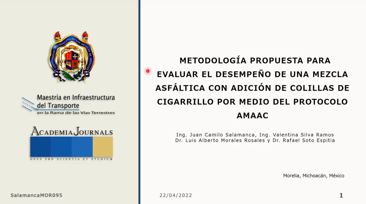 MOR095 - Metodología Propuesta para Evaluar el Desempeño de una Mezcla Asfáltica con Adición de…