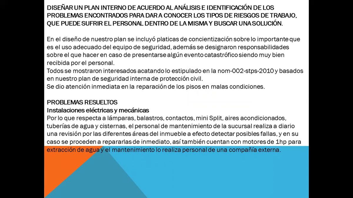 T245 - PLAN INTERNO DE PROTECCIÓN CIVIL, EN LA SUCURSAL SANTANDREU, S.A DE C.V , EN EL MUNICIPIO D…