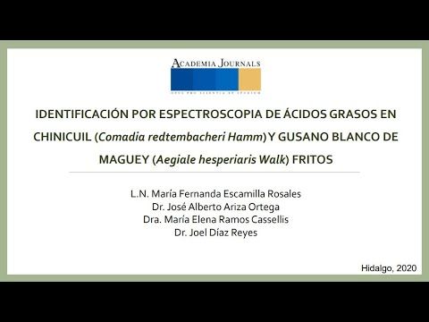 H064 - IDENTIFICACIÓN POR ESPECTROSCOPIA DE ÁCIDOS GRASOS EN CHINICUIL (COMADIA REDTEMBACHERI HAM…