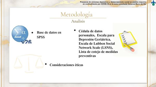 CPS048 - Presencia de Síntomas Depresivos y Distanciamiento Social en Adultos Mayores en Confinami…