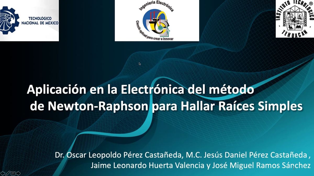 CLY324 - Aplicación en la Electrónica del Método de Newton-Raphson para Hallar Raíces Simples