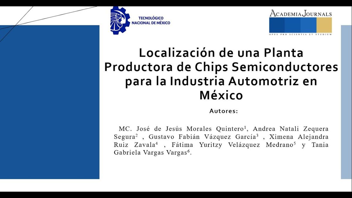 CEL246 - Localización de una Planta Productora de Chips Semiconductores