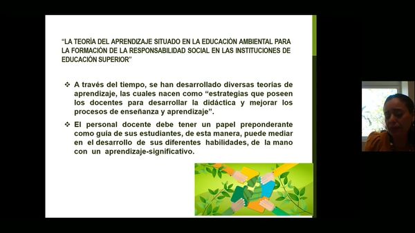 MOR081 - La Teoría del Aprendizaje Situado en la Educación Ambiental en la Formación de la Respo…