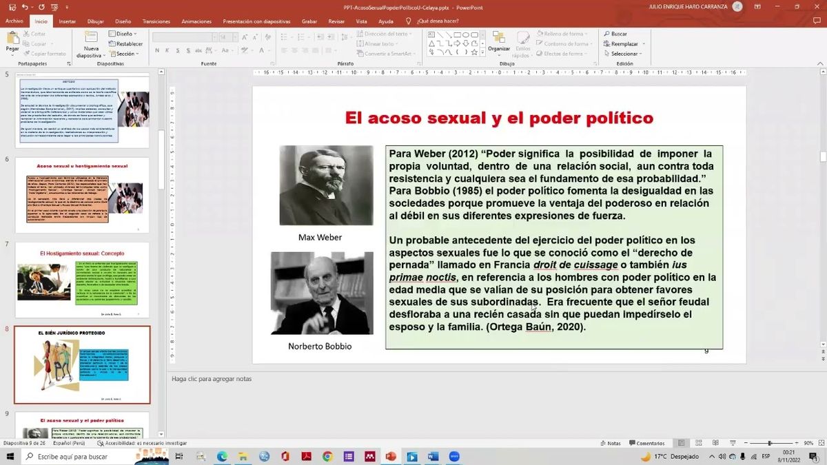 CEL311 - Acoso Sexual y Poder Político: Análisis Doctrinario, Normativo y Experiencias Nacionales…