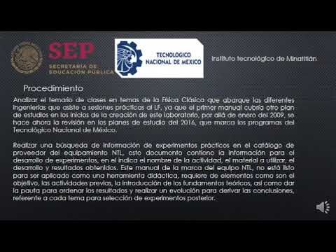 MED340 - Desarrollo de Experimentos de Comprobación en Temas de Física Clásica, para el Laborato…